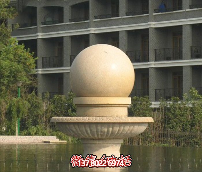 公园景观小型风水球喷泉石雕 公园景观小型风水球喷泉石雕