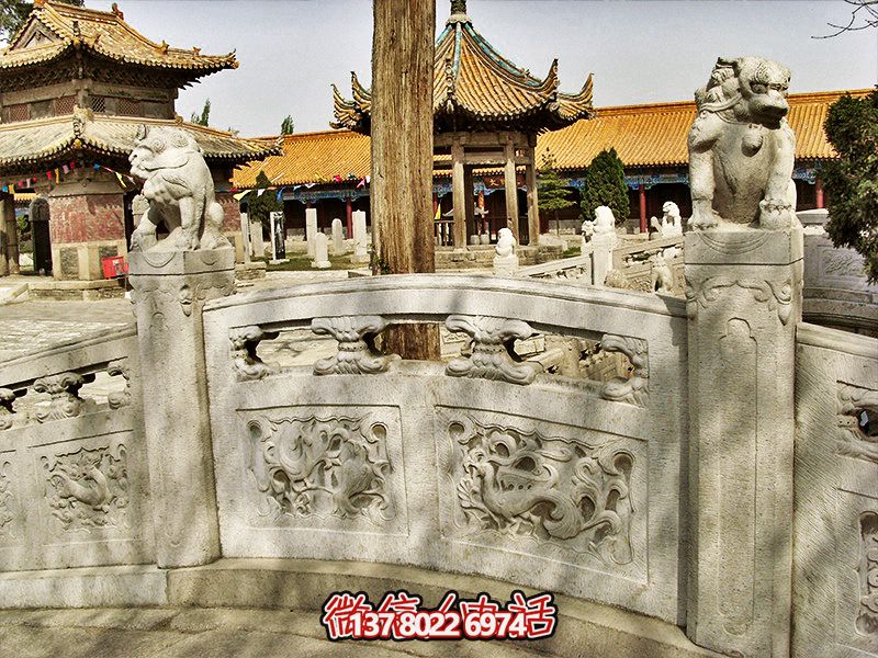 景区寺院河道大理石浮雕栏杆栏板 景区寺院河道大理石浮雕栏杆栏板