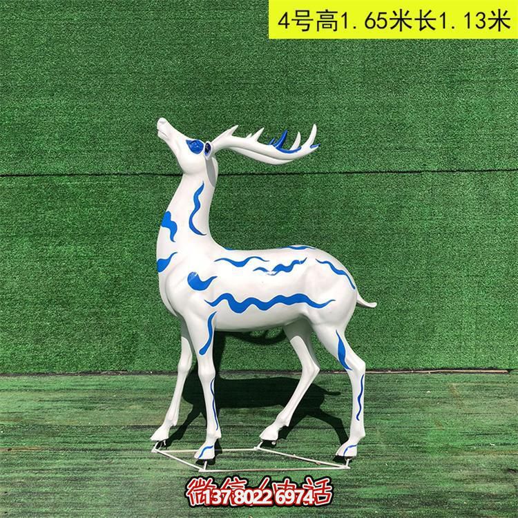 公园绿地草坪群鹿摆件园林景观动物雕塑