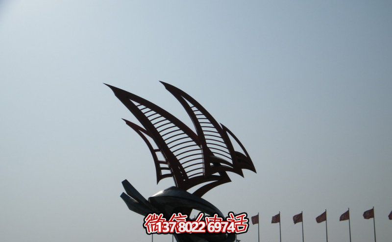 酒店公园广场镂空创意图不锈钢船雕塑 酒店公园广场镂空创意图不锈钢船雕塑