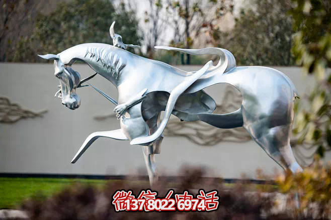 公园景区抽象不锈钢马雕塑 公园景区抽象不锈钢马雕塑