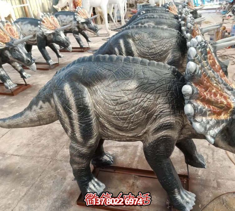 玻璃钢仿真动物摆件恐龙雕塑