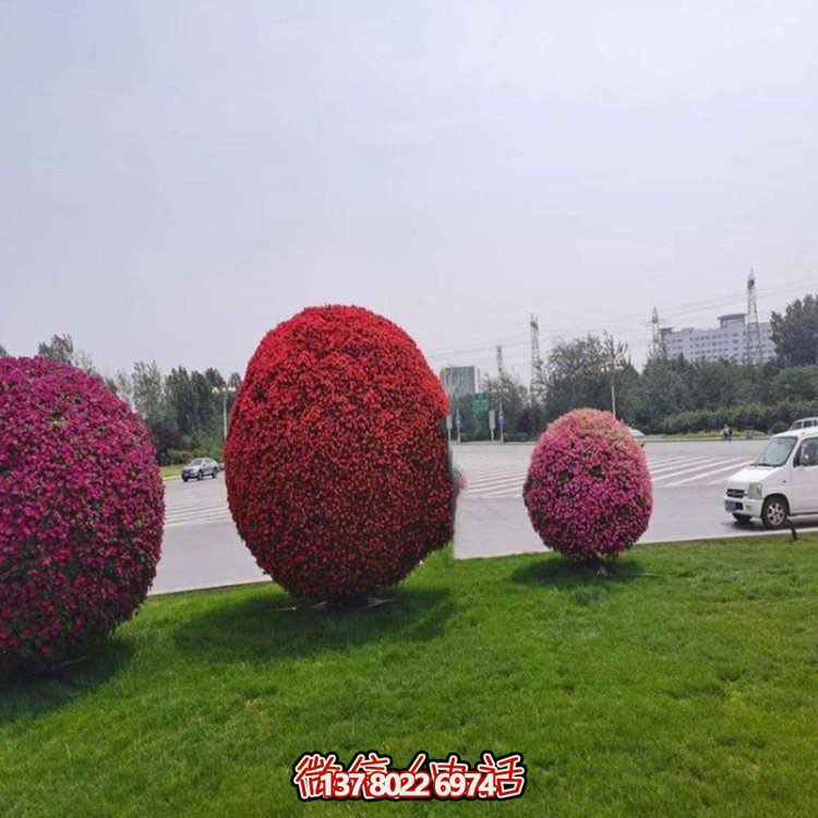 公园花架景观植物铁艺立体花球