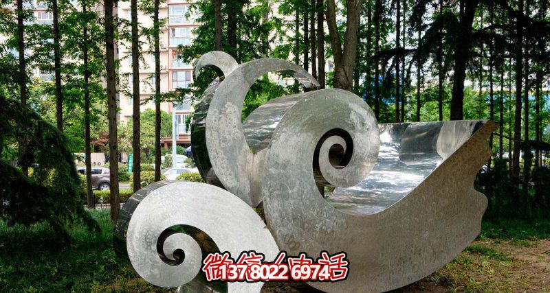 园林小区大号不锈钢海浪浪花雕塑 园林小区大号不锈钢海浪浪花雕塑