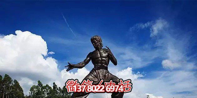 广场铜雕名人李小龙雕塑 广场铜雕名人李小龙雕塑