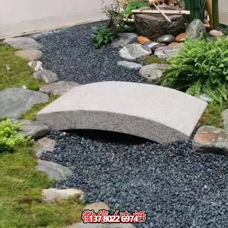大理石石雕园林庭院小型石板摆件