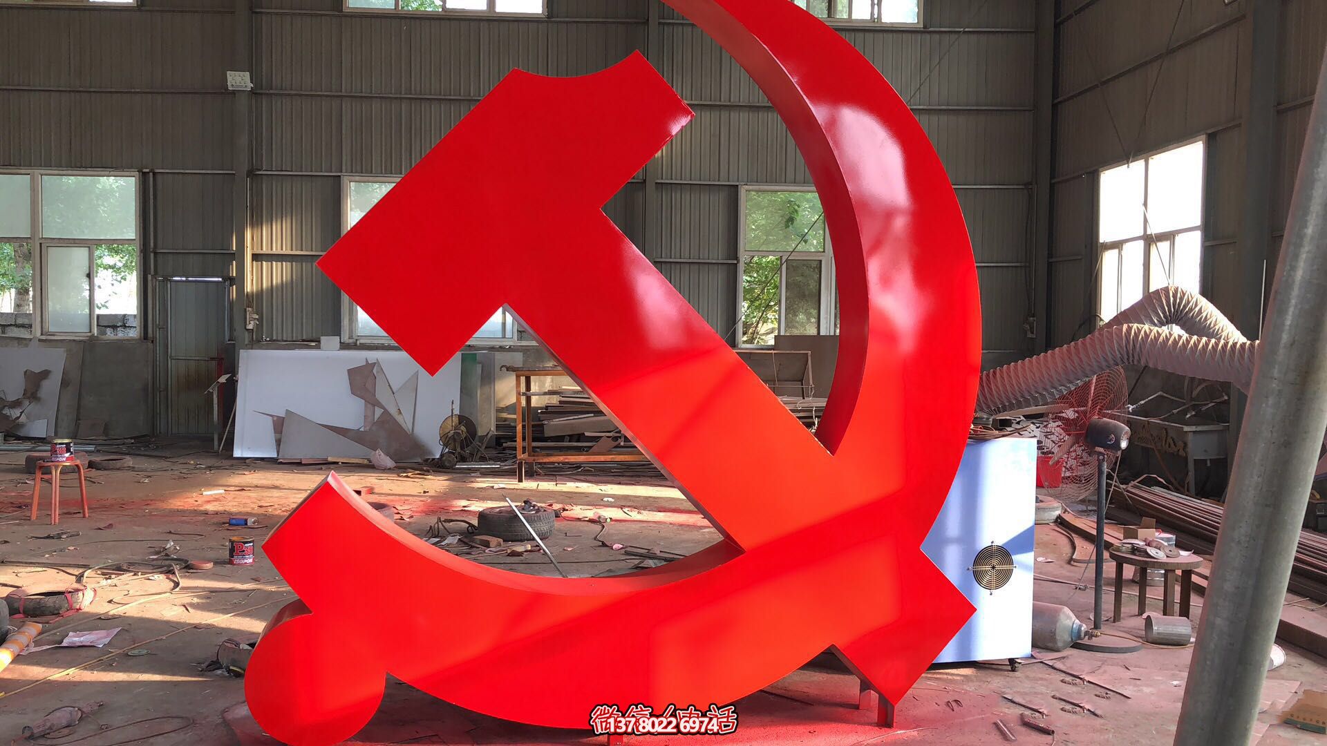 党徽不锈钢雕塑 党徽不锈钢雕塑
