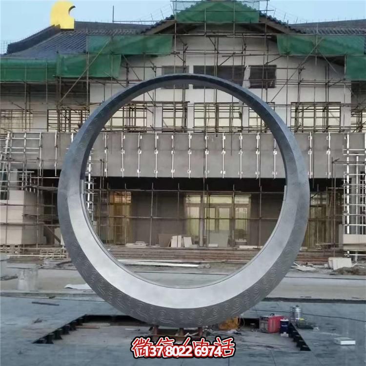 几何户外园林广场大型圆环雕塑