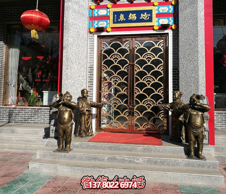 吹唢呐酒店婚庆门口景观铜雕摆件吹奏雕塑 吹唢呐酒店婚庆门口景观铜雕摆件吹奏雕塑
