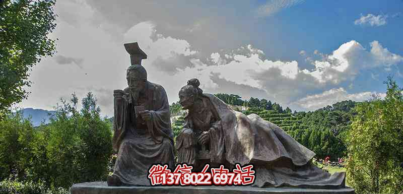 公园小区铸铜古代亲尝汤药二十四孝人物铜雕 公园小区铸铜古代亲尝汤药二十四孝人物铜雕