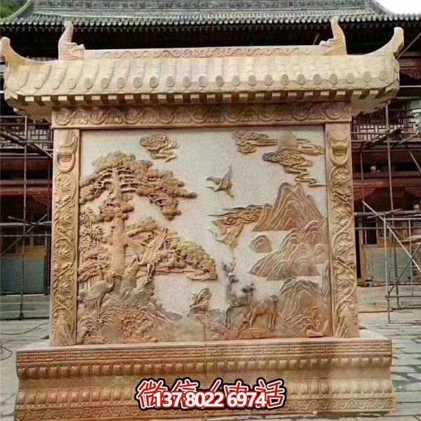 庭院石雕屏风雕塑别墅大型摆件雕塑