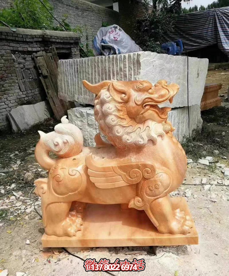 公园寺庙黄岗岩石雕貔貅雕塑 公园寺庙黄岗岩石雕貔貅雕塑