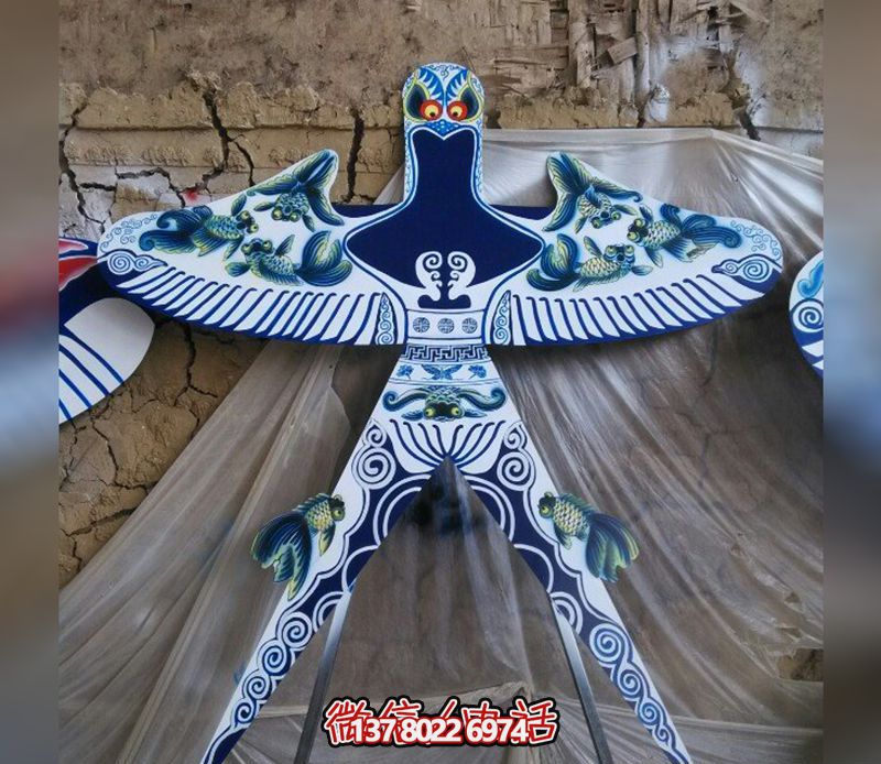 小区庭院园林摆件中国风彩绘不锈钢风筝雕塑 小区庭院园林摆件中国风彩绘不锈钢风筝雕塑