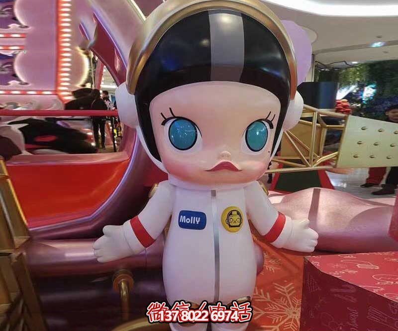 玻璃钢彩绘创意太空人卡通雕塑 玻璃钢彩绘创意太空人卡通雕塑