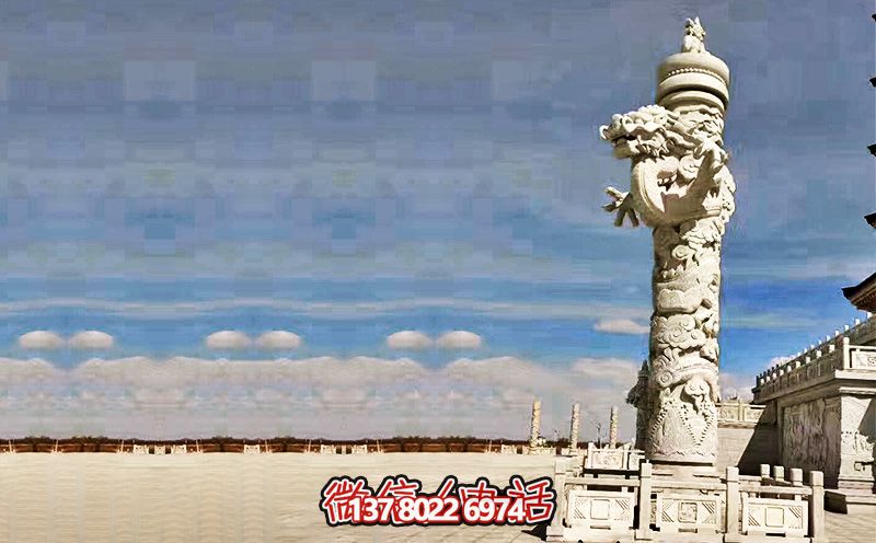 大理石广场浮雕龙柱 大理石广场浮雕龙柱