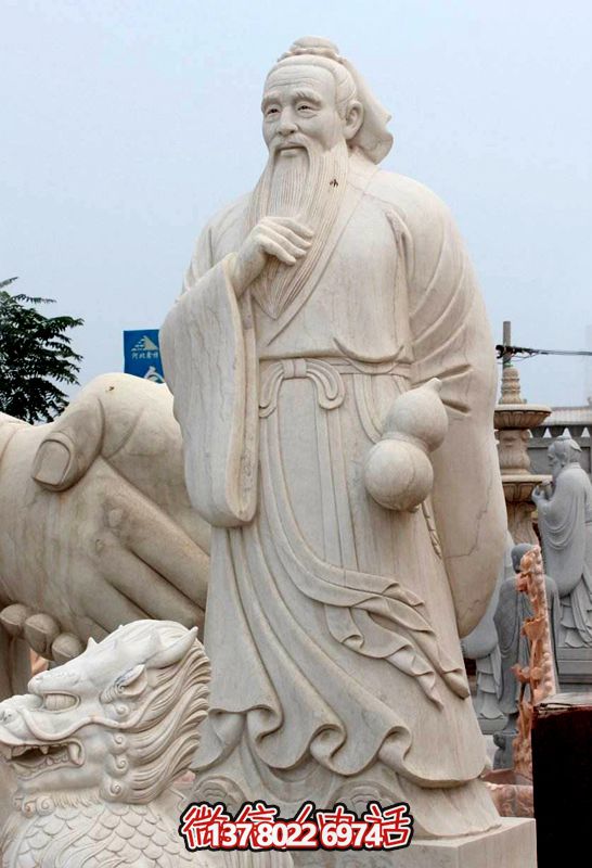 中国古代著名历史人物汉白玉孙思邈雕塑