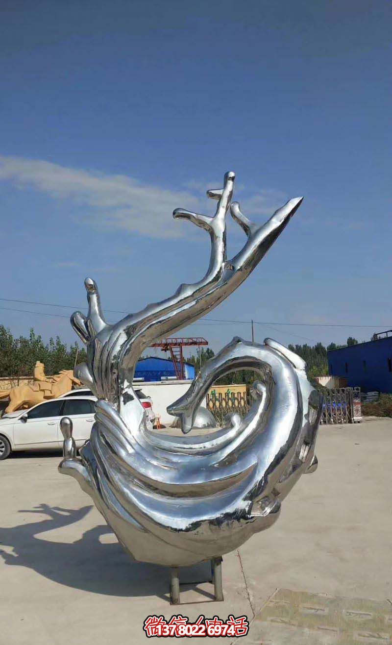 海边装饰摆件大号不锈钢海浪浪花雕塑 海边装饰摆件大号不锈钢海浪浪花雕塑