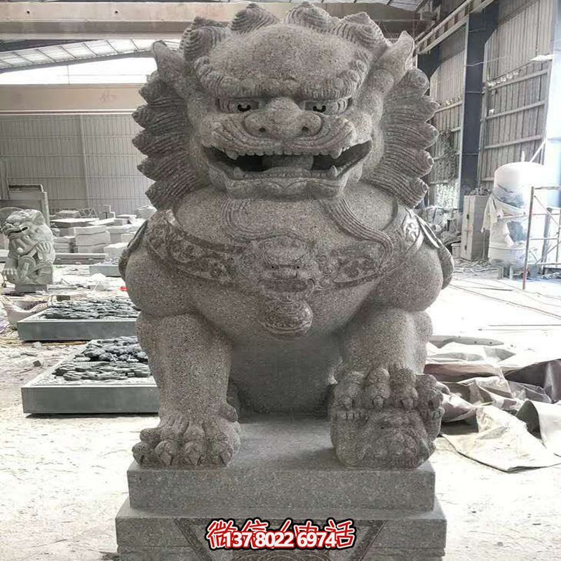 大理石石雕户外庭院大型狮子雕塑 大理石石雕户外庭院大型狮子雕塑