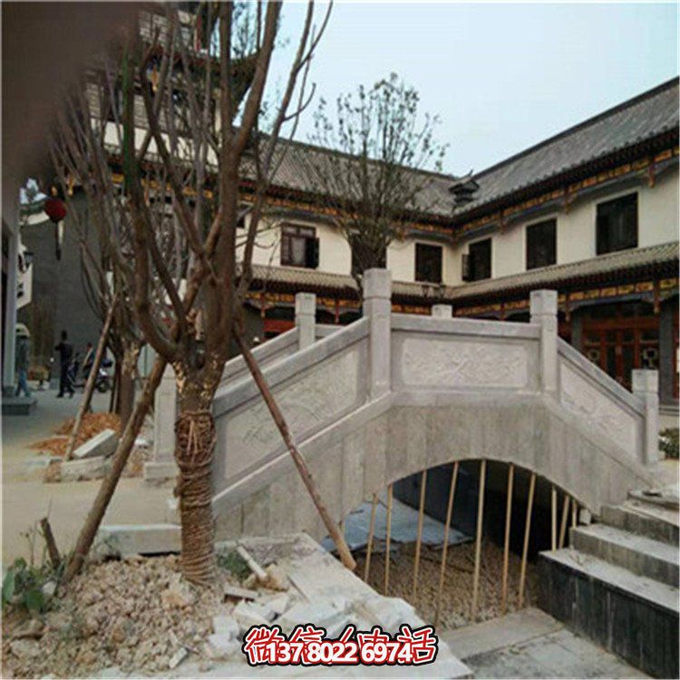 大理石石雕户外景观石拱桥雕塑