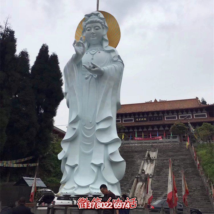 寺庙玻璃钢滴水净瓶观音菩萨摆件