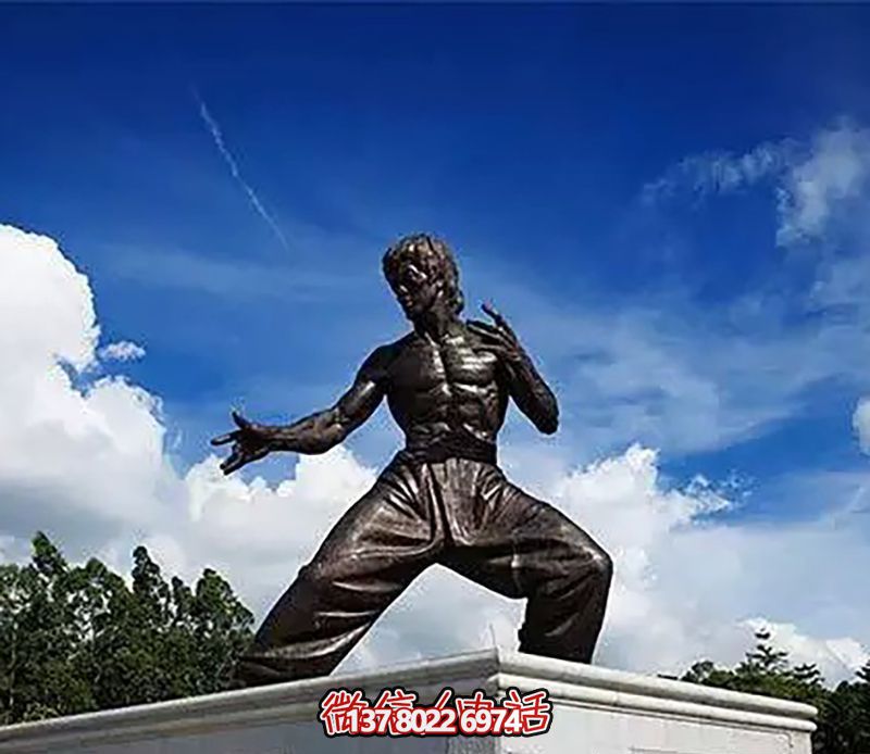 广场景区铜雕功夫明星李小龙雕塑 广场景区铜雕功夫明星李小龙雕塑