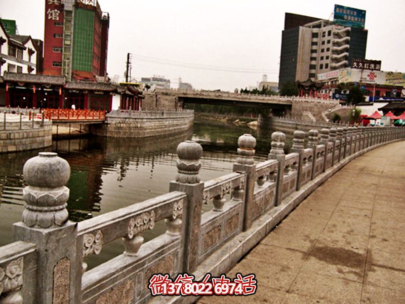 城市护城河街道装饰大理石防护栏杆雕塑 城市护城河街道装饰大理石防护栏杆雕塑