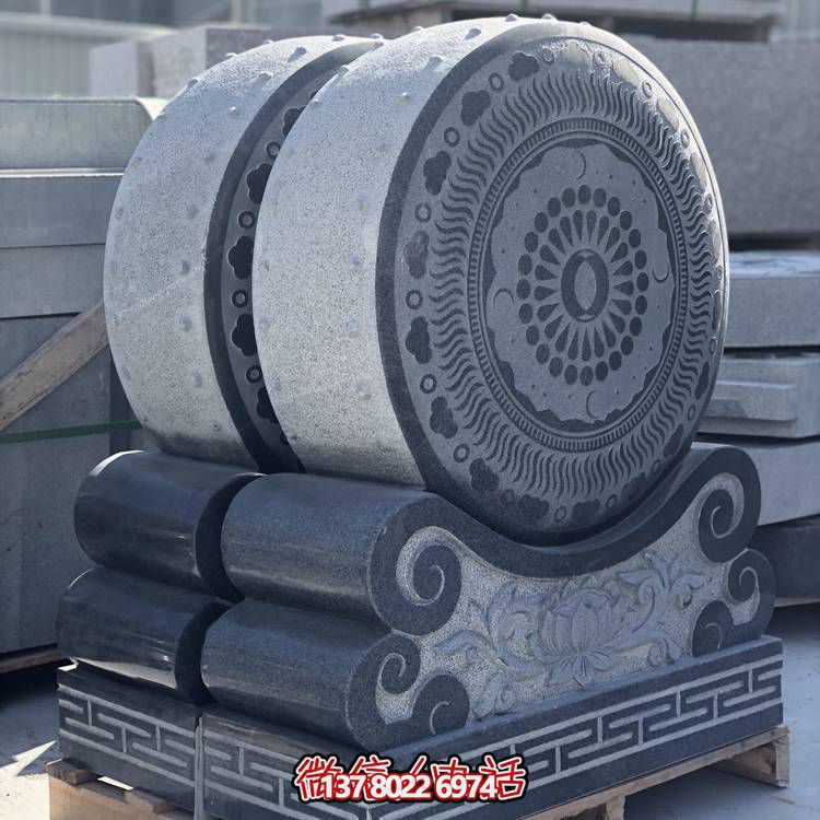 石雕门墩抱鼓石貔貅家用柱墩中式仿古摆件庭院酒店门口装饰石鼓墩