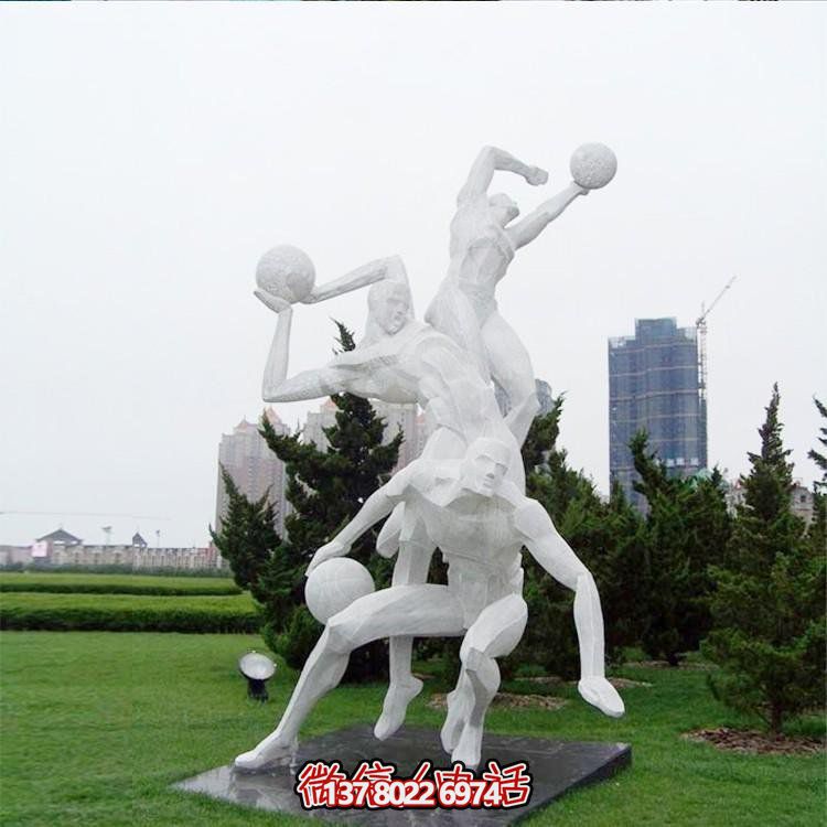 不锈钢运动题材打篮球人物校园广场景观抽象雕塑摆件