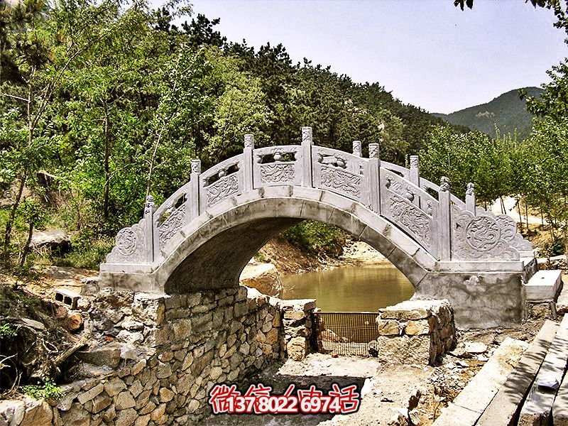 小石拱桥大理石栏杆景区装饰