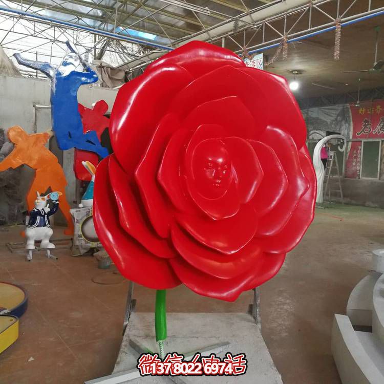 公园户外大型植物景观彩绘花朵