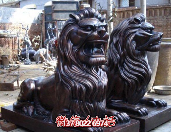 大型不锈钢铜雕仿真动物狮子雕塑 大型不锈钢铜雕仿真动物狮子雕塑