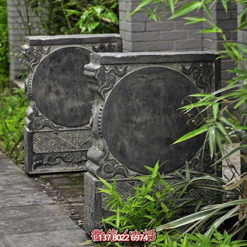 石鼓门墩抱鼓石一对家用仿古庭院镇宅门口石墩摆件 石鼓门墩抱鼓石一对家用仿古庭院镇宅门口石墩摆件
