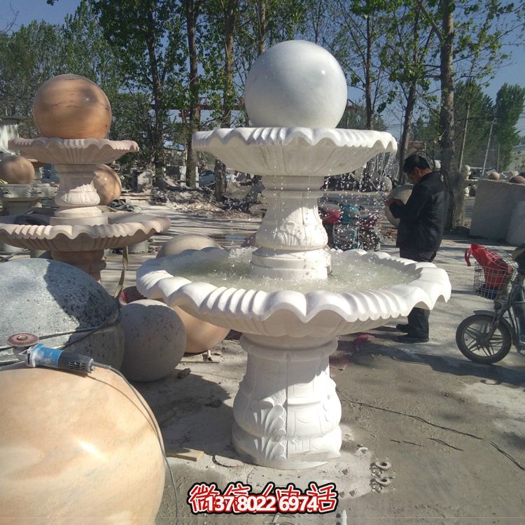 花园广场汉白玉风水球景观雕塑 花园广场汉白玉风水球景观雕塑