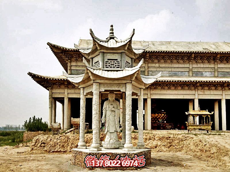 寺庙景区神像摆放古建筑凉亭雕塑 寺庙景区神像摆放古建筑凉亭雕塑