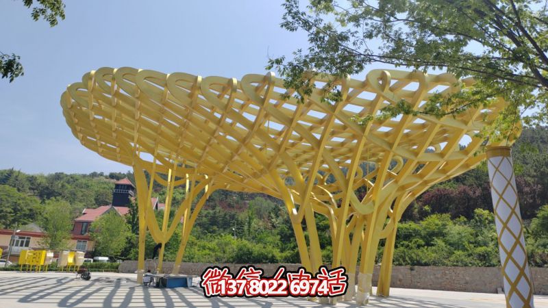 大型不锈钢景观雕塑“筑巢引凤”——山东青岛崂山区国际人才公园