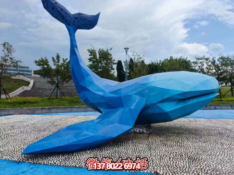 不锈钢快门鲸鱼雕塑
