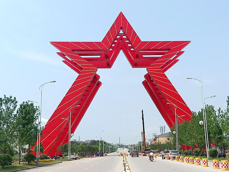 不锈钢五角星雕塑 不锈钢五角星雕塑