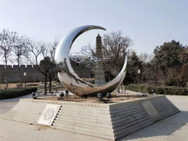 不锈钢月亮雕塑 不锈钢月亮雕塑