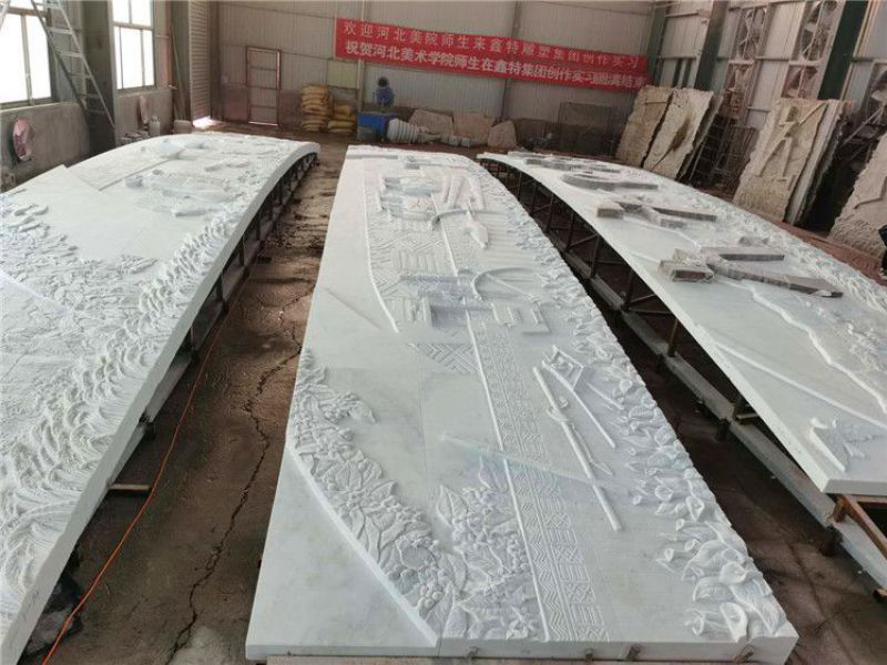 广场汉白玉浮雕墙 广场汉白玉浮雕墙