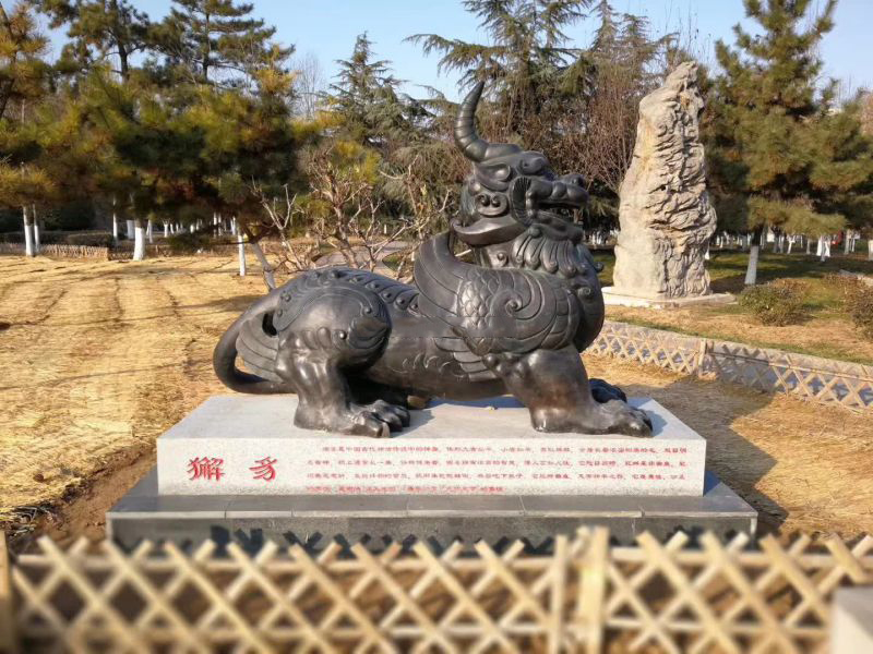 铸铜神兽獬豸雕塑 铸铜神兽獬豸雕塑